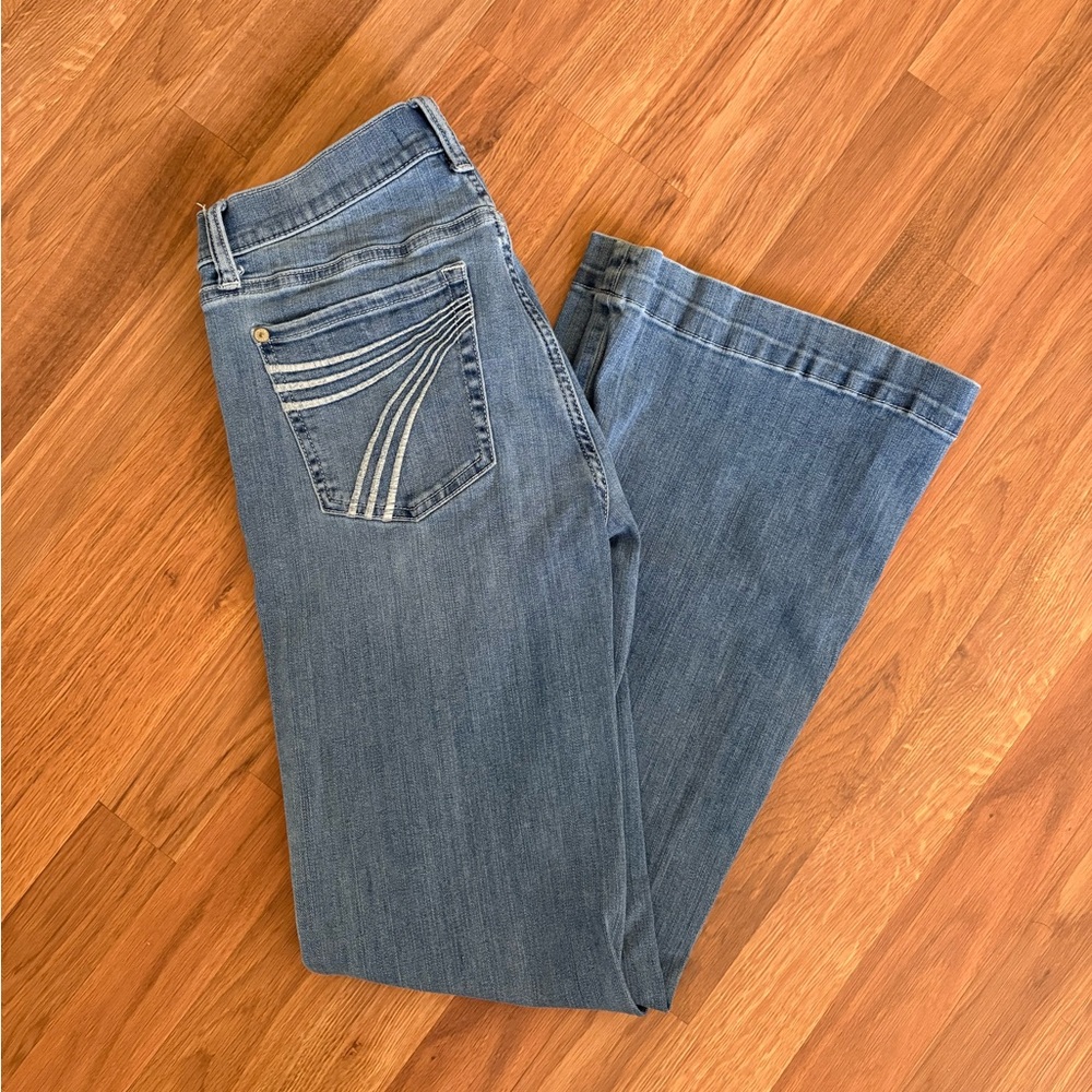 7 For All Mankind Dojo “Saltwater” Tailorless Blue Denim Jeans